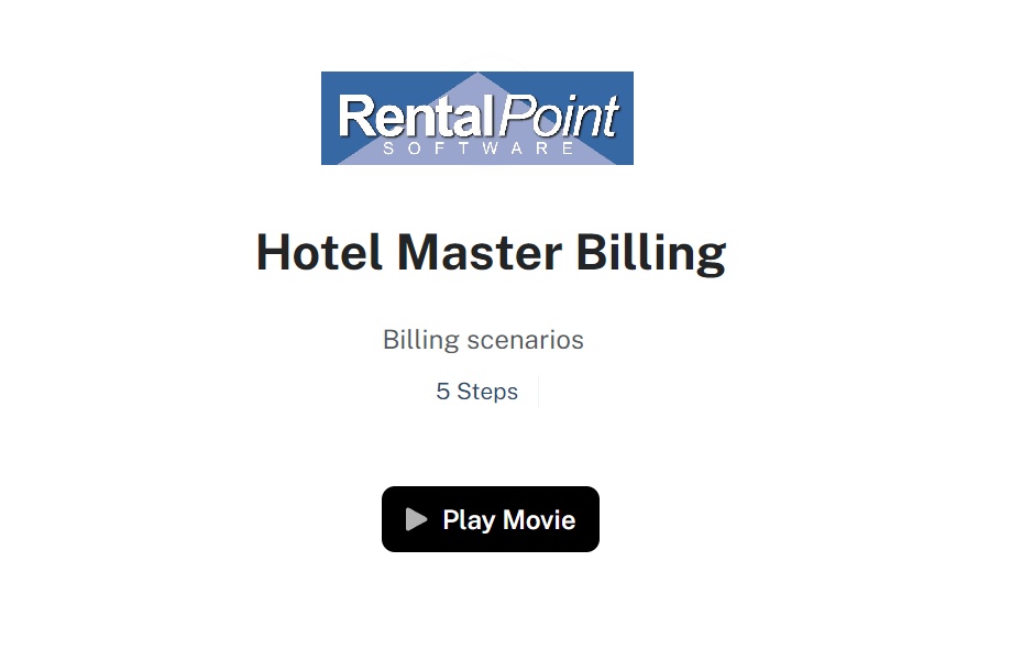 Hotel Master billing Scenarios